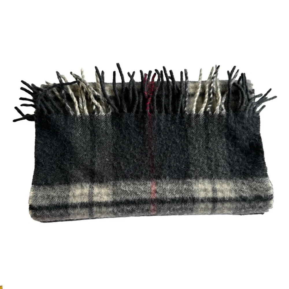 Unisex Cashmere plaid scarf 11”x51”